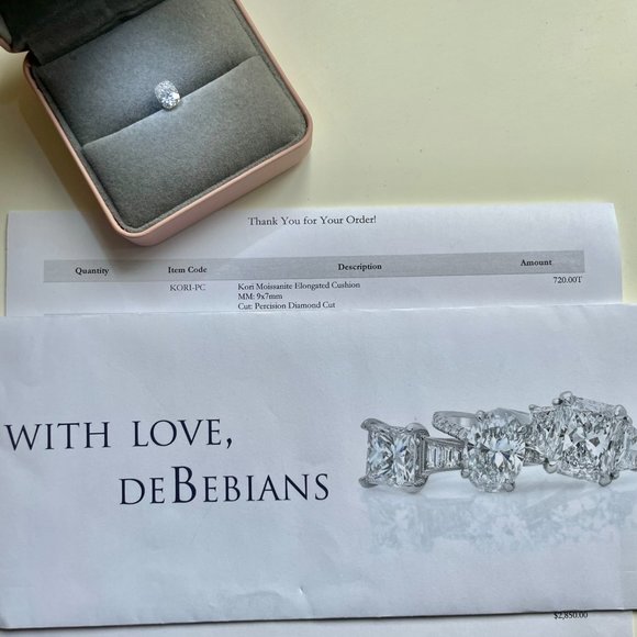 9x7 (2.4ct) Elongated Cushion Kori Moissanite - Picture 2 of 2